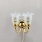 Preview: 12V Wandlampe mit Tulpenschirmchen 2-armig
