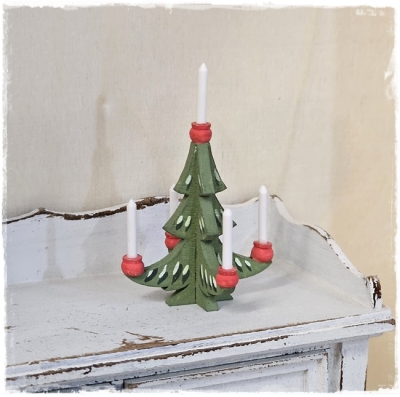 Tannenleuchter 5 Kerzen groß