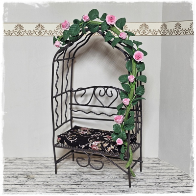 Reutter Porcelain Gartenbank Metall Rosenbogen