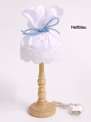 3,5volts Dollshouse floor lamp textile white blue