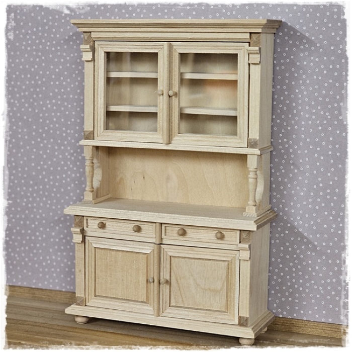 Natural wood kitchen cabinet