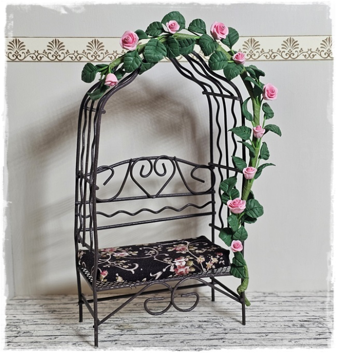 Reutter Porcelain Gartenbank Metall Rosenbogen