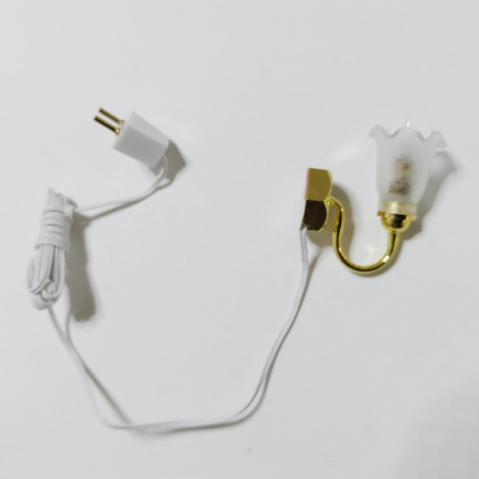 12V Wandlampe mit Tulpenschirmchen 1-armig