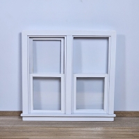 Puppenhaus Schiebefenster doppelt weiß